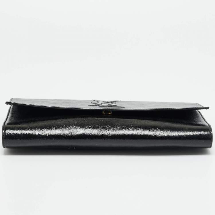 Pre Owned Yves Saint Laurent Belle De Jour Black Patent Leather Clutch