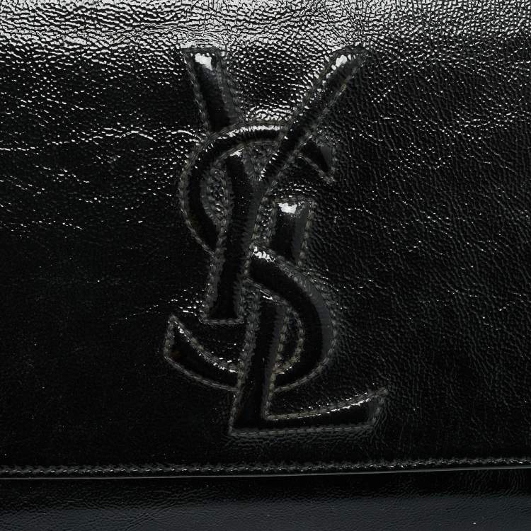Pre Owned Yves Saint Laurent Belle De Jour Black Patent Leather Clutch