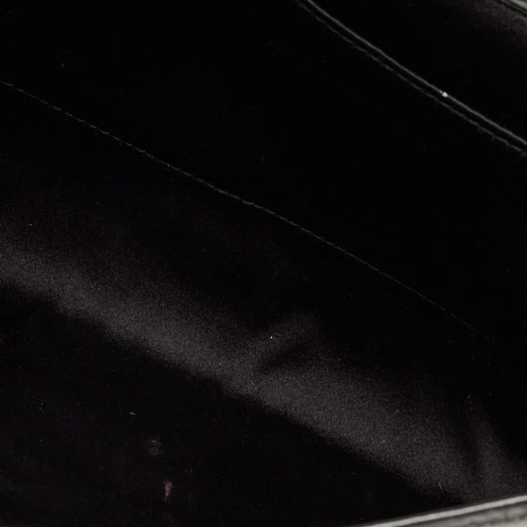 Pre Owned Yves Saint Laurent Belle De Jour Black Patent Leather Clutch