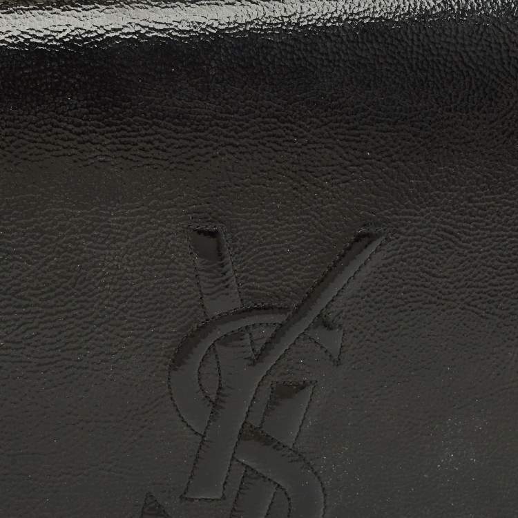 Pre Owned Yves Saint Laurent Belle De Jour Black Patent Leather Clutch