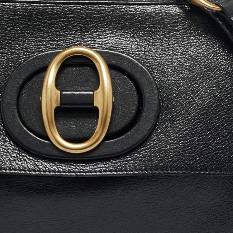 Pre Owned Yves Saint Laurent Black Leather Flap Shoulder Bag