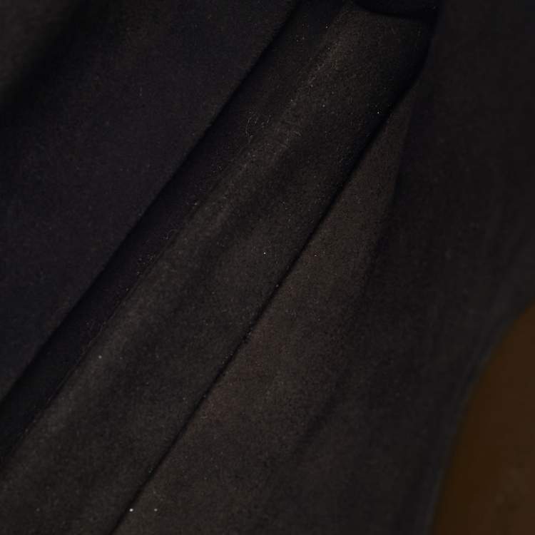 Pre Owned Yves Saint Laurent Black Leather Flap Shoulder Bag