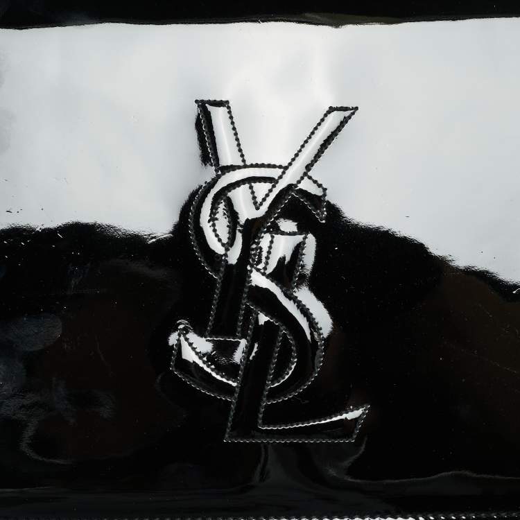 Pre Owned Yves Saint Laurent Belle De Jour Black Patent Leather Clutch