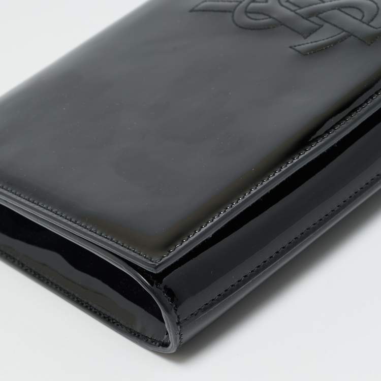 Pre Owned Yves Saint Laurent Belle De Jour Black Patent Leather Clutch