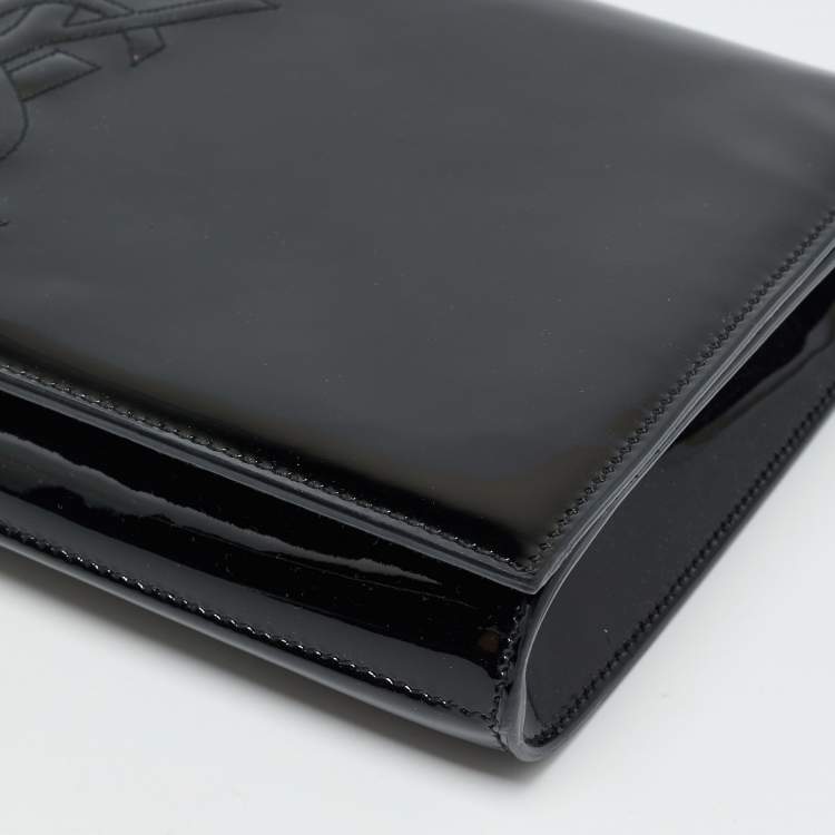 Pre Owned Yves Saint Laurent Belle De Jour Black Patent Leather Clutch