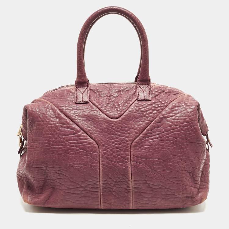 مملوكة مسبقًا Yves Saint Laurent Easy Y Mauve Pink Pebbled Leather Bag