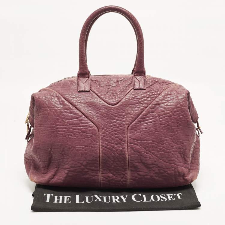مملوكة مسبقًا Yves Saint Laurent Easy Y Mauve Pink Pebbled Leather Bag