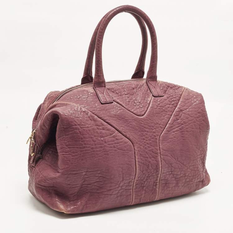 مملوكة مسبقًا Yves Saint Laurent Easy Y Mauve Pink Pebbled Leather Bag