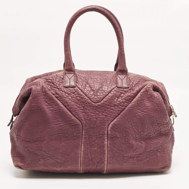 مملوكة مسبقًا Yves Saint Laurent Easy Y Mauve Pink Pebbled Leather Bag
