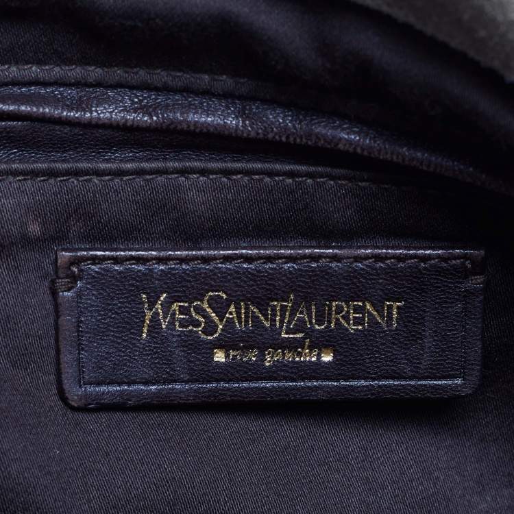 مملوكة مسبقًا Yves Saint Laurent Downtown Small Cream Patent Leather Tote