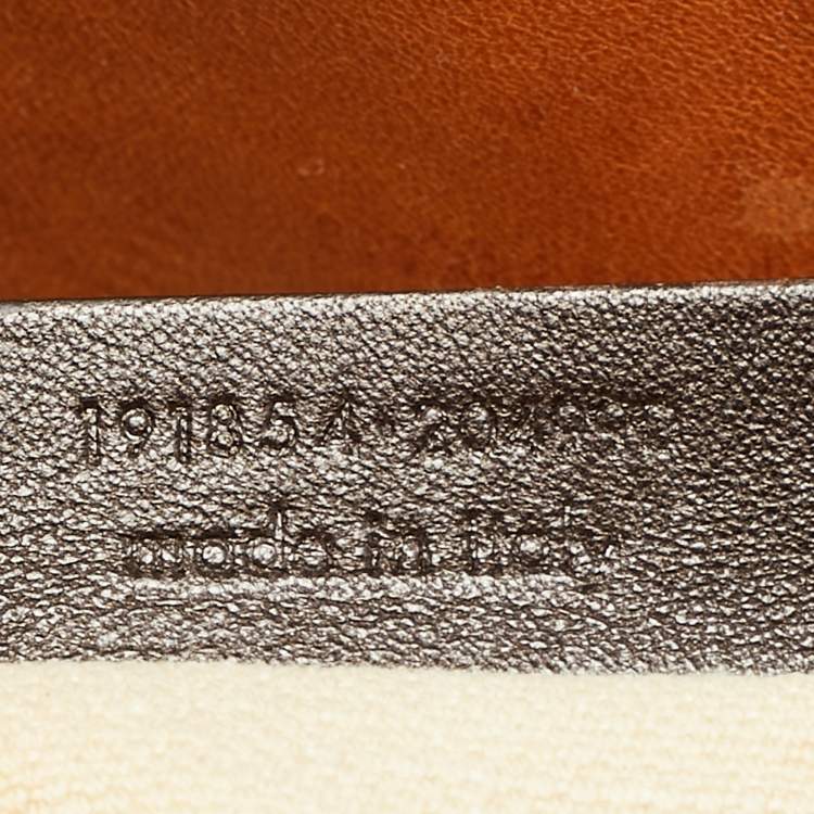 Pre Owned Yves Saint Laurent Sac Palma Tan/White Coated Canvas and Leather Tote