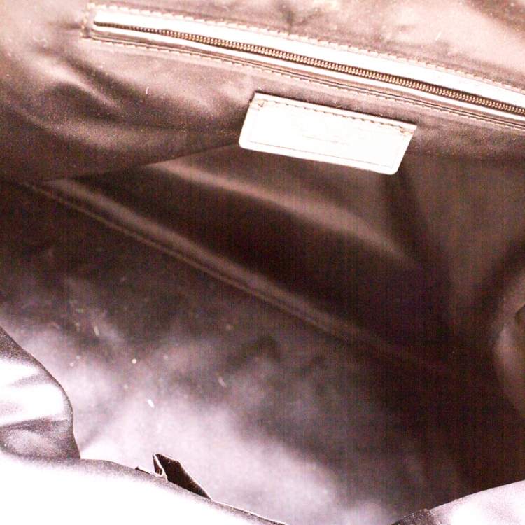 Pre Owned Saint Laurent Paris Beige Leopard Calfhair and Leather Medium Majorelle Satchel