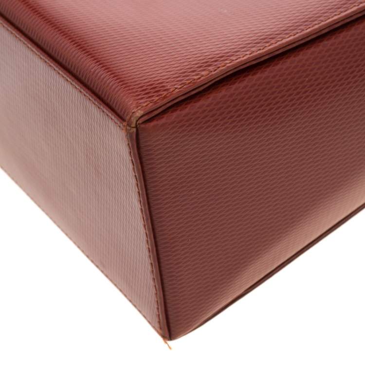 Pre Owned Yves Saint Laurent Maroon Leather Shoulder Bag