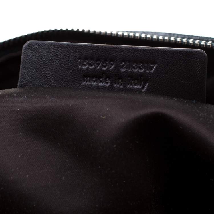 Pre Owned Yves Saint Laurent Dark Green Lizard Embossed Suede Oversized Muse Satchel