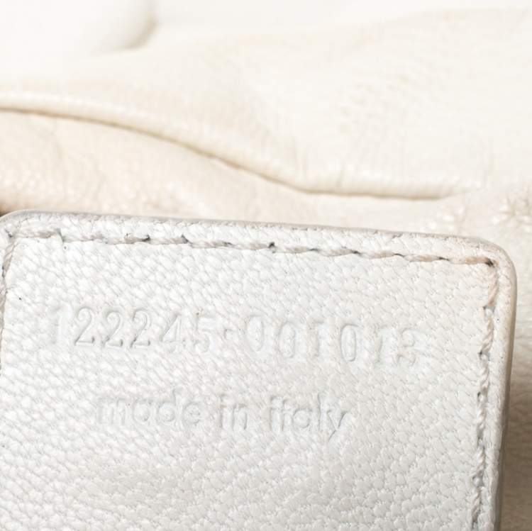 Pre Owned Saint Laurent Paris White Leather St. Tropez Hobo