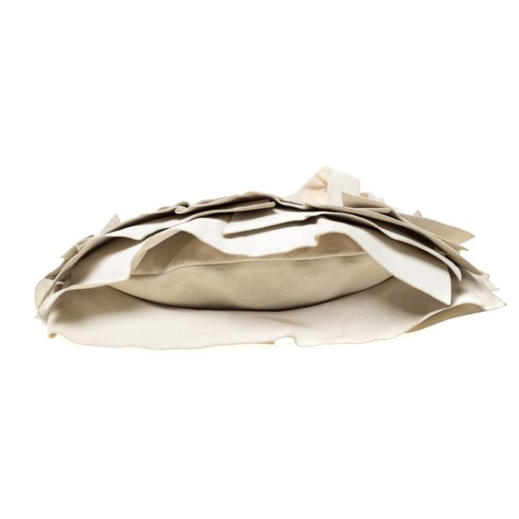 Pre Owned Saint Laurent Paris White Leather St. Tropez Hobo