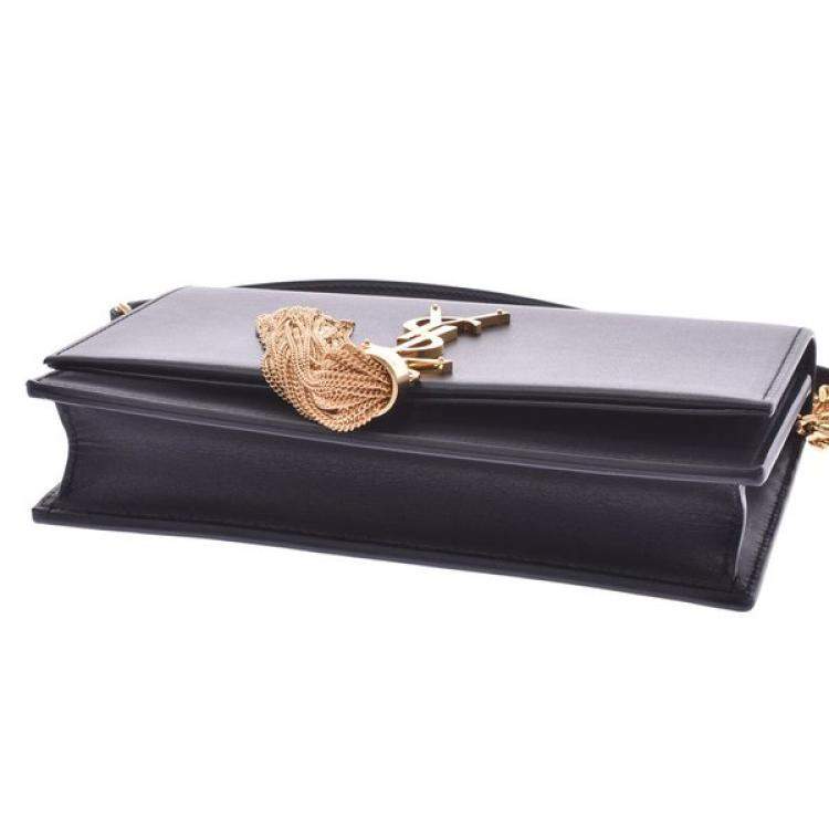 Pre Owned Yves Saint Laurent Black Leather Kate Chain Shoulder Bag