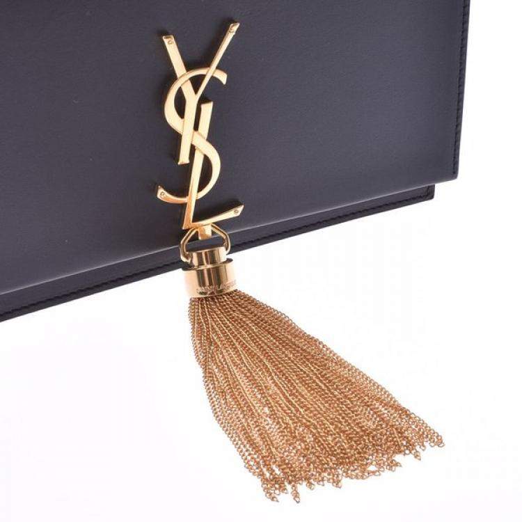 Pre Owned Yves Saint Laurent Black Leather Kate Chain Shoulder Bag