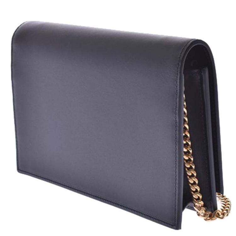 Pre Owned Yves Saint Laurent Black Leather Kate Chain Shoulder Bag