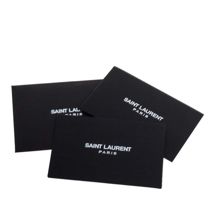 Pre Owned Saint Laurent Tan Matelasse Leather Monogram Chain Clutch