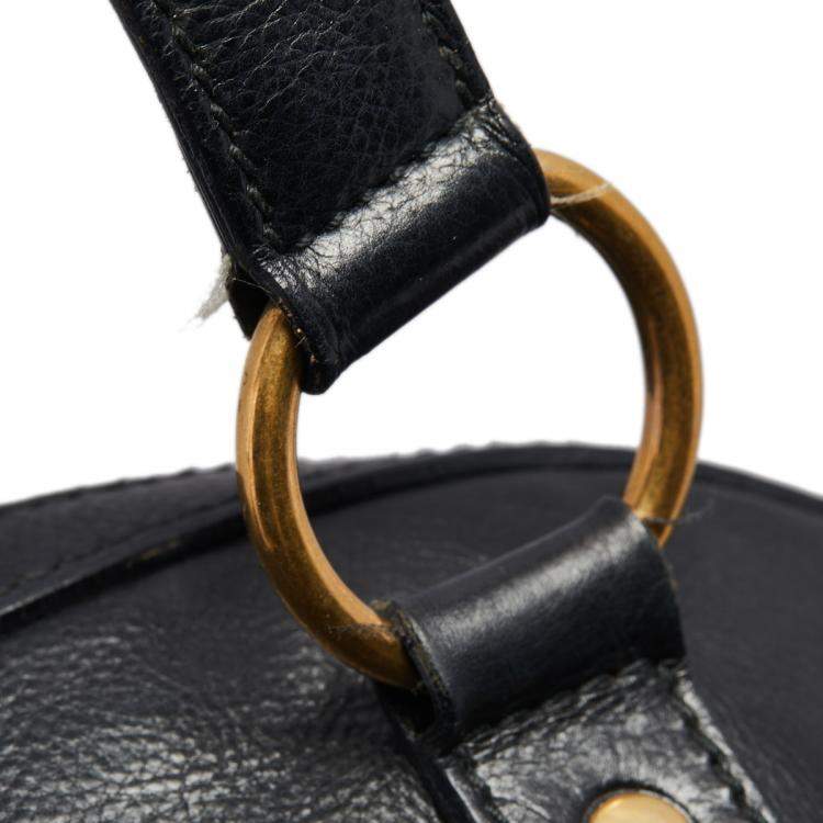 Pre Owned Yves Saint Laurent Black Leather Medium Muse Satchel