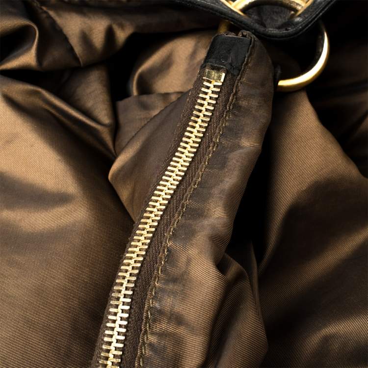 Pre Owned Yves Saint Laurent Black Leather Double Sac Y Tote