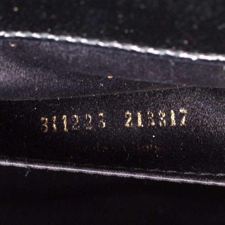 Pre Owned Yves Saint Laurent Black Patent Leather Belle De Jour Flap Clutch