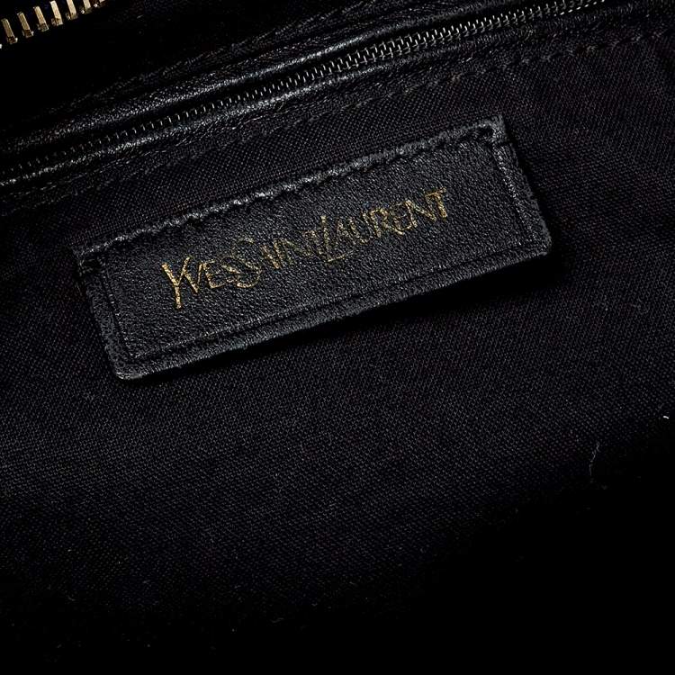 Pre Owned Yves Saint Laurent Navy Blue Leather Large Cabas Cabas Y-Ligne Tote