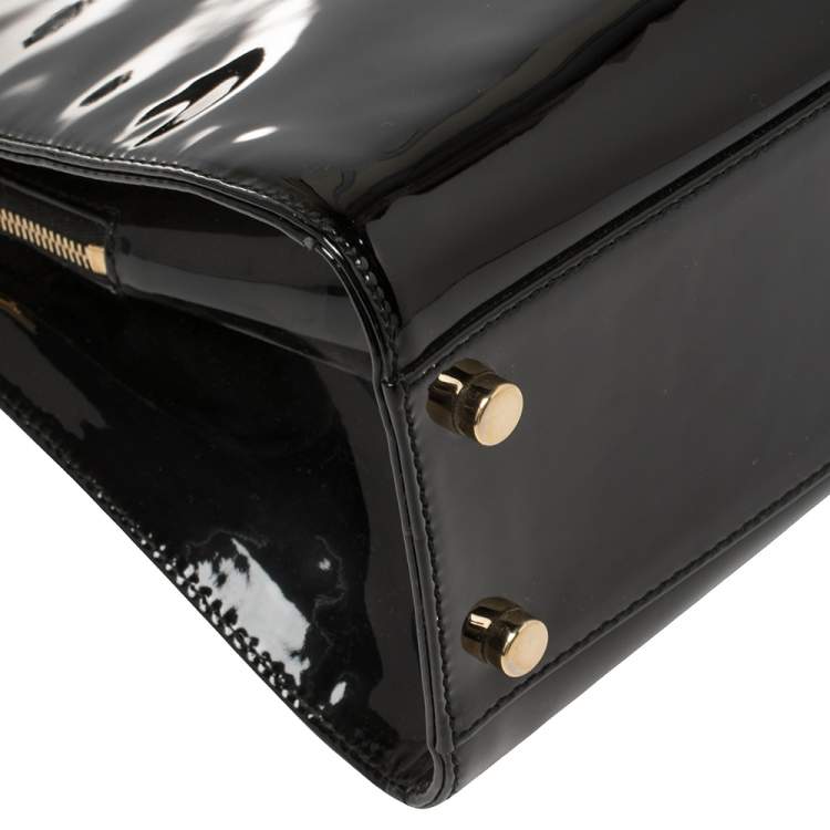 مملوكة مسبقًا Yves Saint Laurent Black Patent Leather Large Uptown Satchel