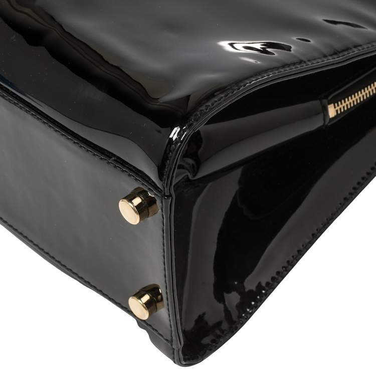 مملوكة مسبقًا Yves Saint Laurent Black Patent Leather Large Uptown Satchel