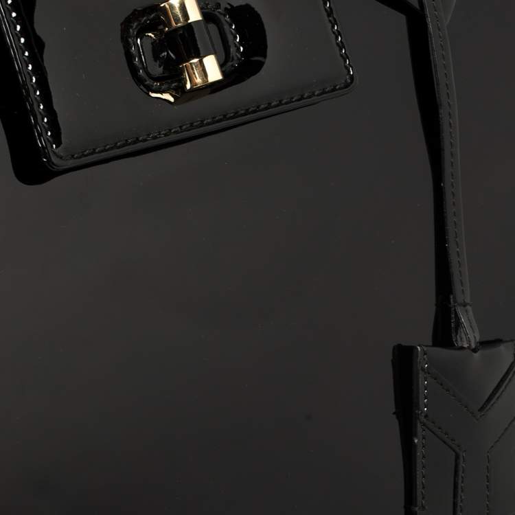 مملوكة مسبقًا Yves Saint Laurent Black Patent Leather Large Uptown Satchel