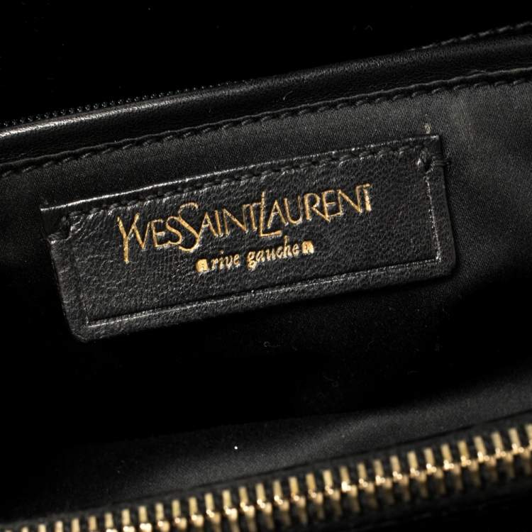 مملوكة مسبقًا Yves Saint Laurent Black Patent Leather Large Uptown Satchel
