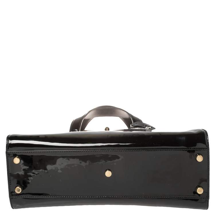 مملوكة مسبقًا Yves Saint Laurent Black Patent Leather Large Uptown Satchel