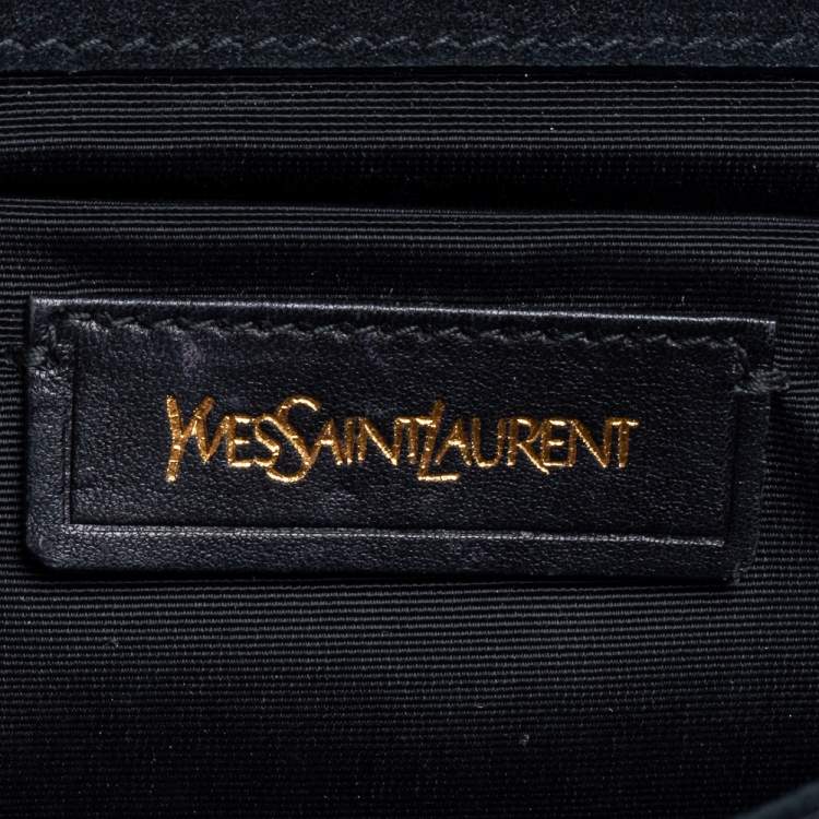 Pre Owned Yves Saint Laurent Black Patent Leather Y-Ligne Clutch