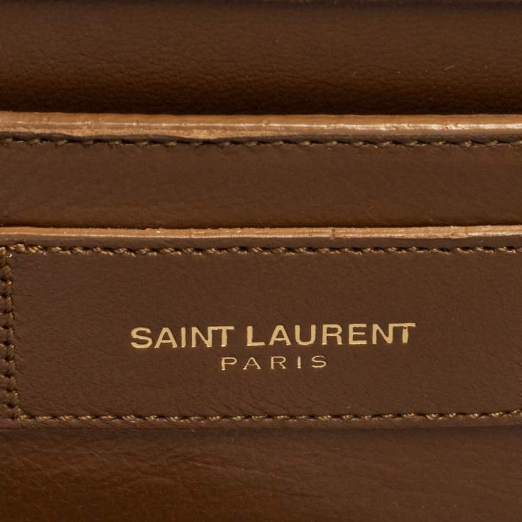 Pre Owned Saint Laurent Tan Suede Small Kate Tassel Chain Shoulder Bag