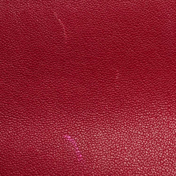 Pre Owned Yves Saint Laurent Red Leather Y-Ligne Clutch