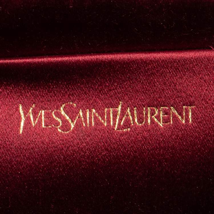 Pre Owned Yves Saint Laurent Red Leather Y-Ligne Clutch