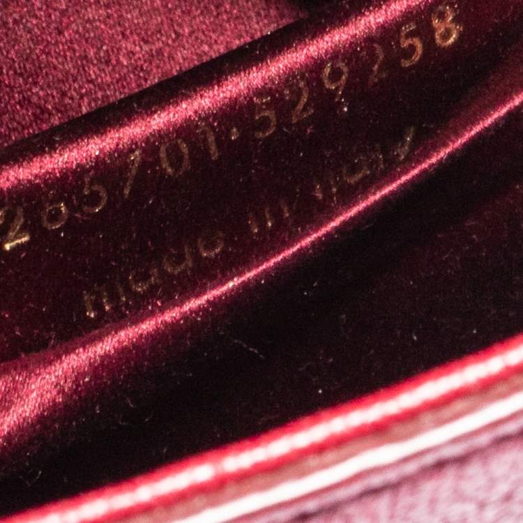 Pre Owned Yves Saint Laurent Red Leather Y-Ligne Clutch