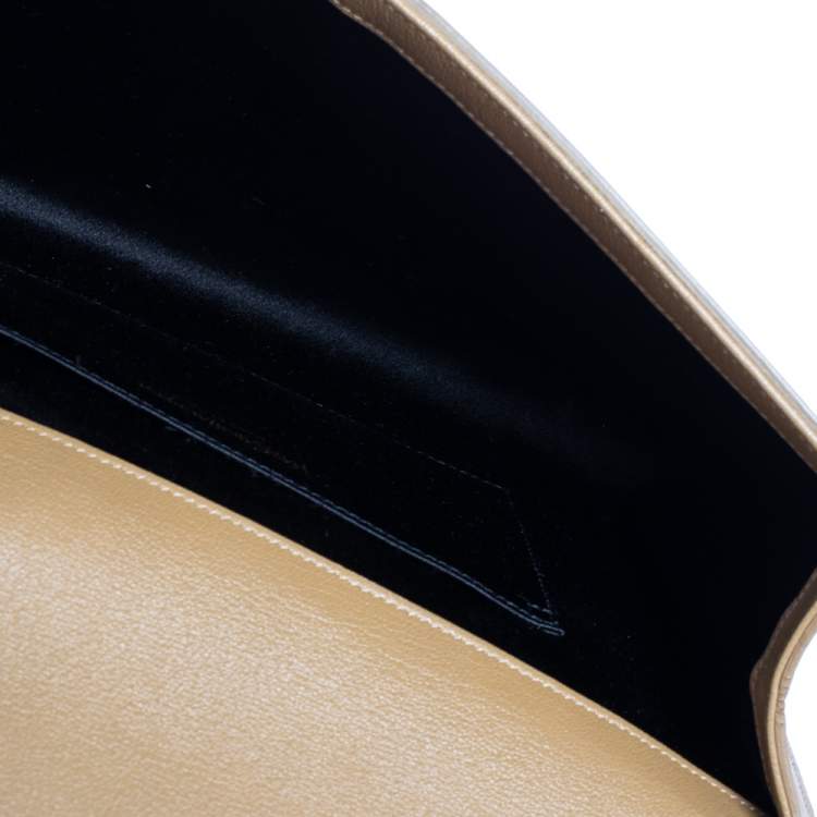 Pre Owned Yves Saint Laurent Beige Leather Belle De Jour Clutch