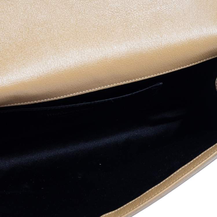Pre Owned Yves Saint Laurent Beige Leather Belle De Jour Clutch