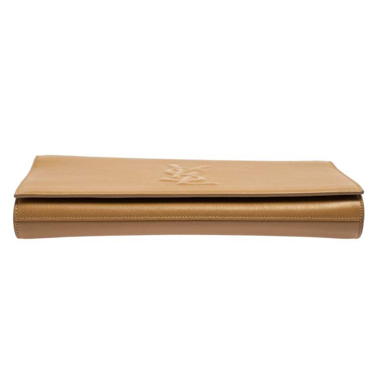 Pre Owned Yves Saint Laurent Beige Leather Belle De Jour Clutch