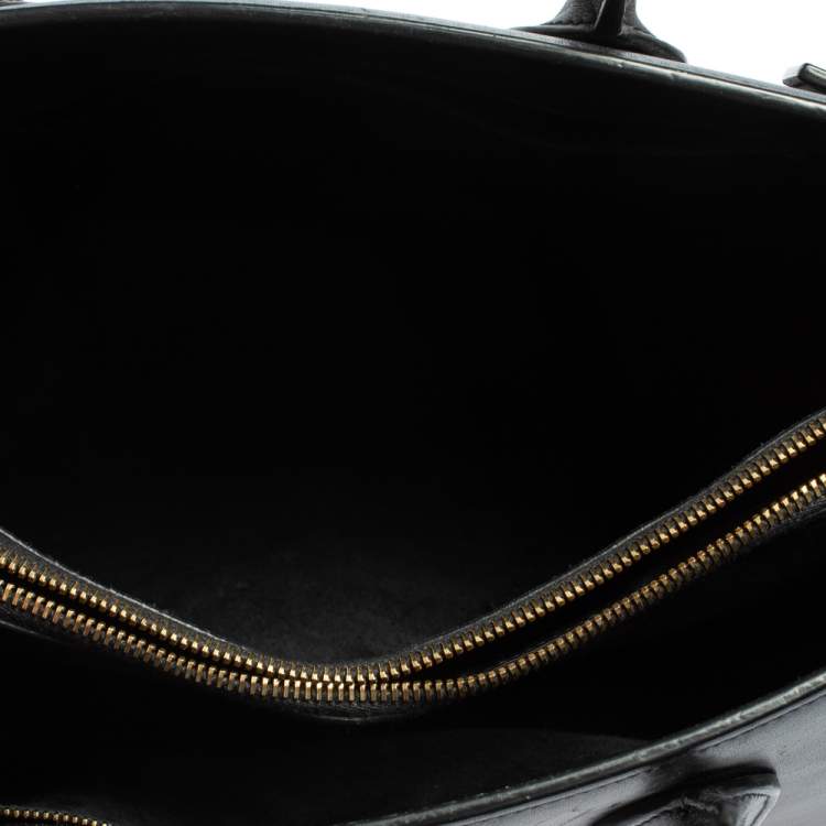 Pre Owned Saint Laurent Paris Black Leather Medium Sac De Jour Tote