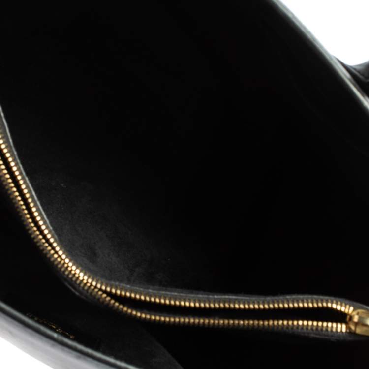 Pre Owned Saint Laurent Paris Black Leather Medium Sac De Jour Tote