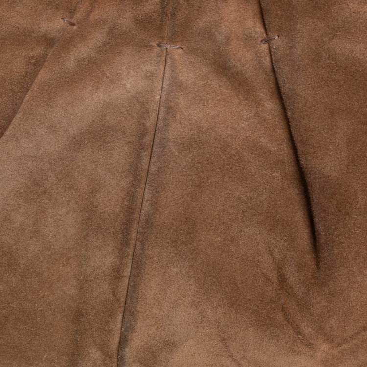 Pre Owned Yves Saint Laurent Brown Suede Mombasa Hobo