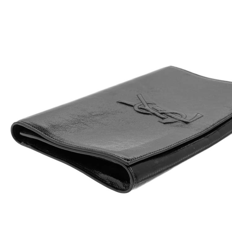 Pre Owned Yves Saint Laurent Black Patent Leather Belle De Jour Clutch