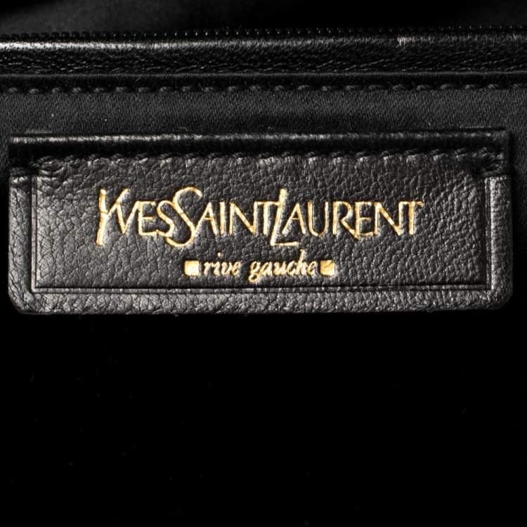 Pre Owned Yves Saint Laurent Black Leather Large Muse Bag