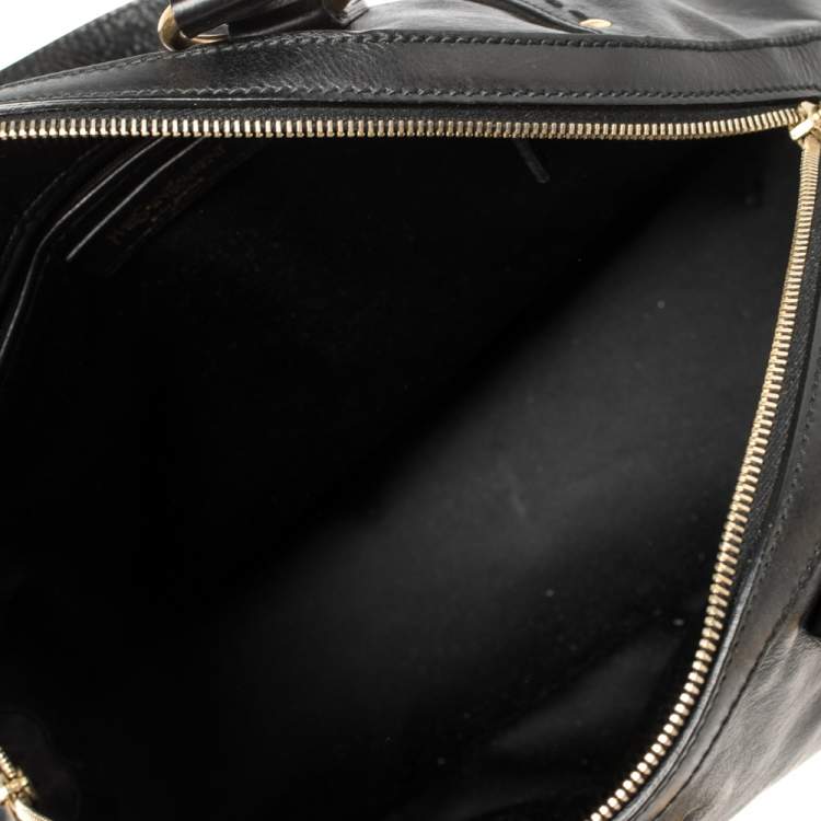 Pre Owned Yves Saint Laurent Black Leather Large Muse Bag