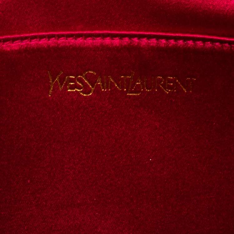Pre Owned Yves Saint Laurent Pink Patent Leather Belle De Jour Flap Clutch