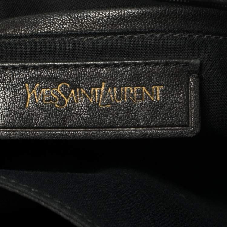 Pre Owned Yves Saint Laurent Black Leather Medium Cabas Chyc Shoulder Bag