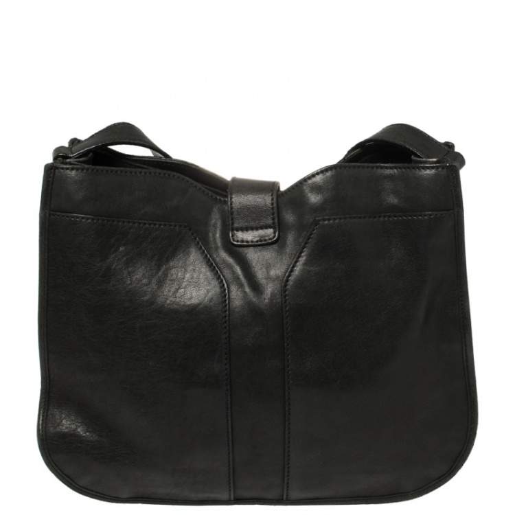 Pre Owned Yves Saint Laurent Black Leather Medium Cabas Chyc Shoulder Bag